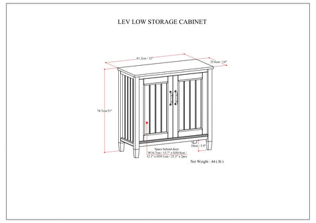 Lev - Low Storage Cabinet - Smoky Brown