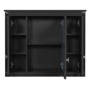 Wall Mounted Bathroom Cabinet With Mirror And 5 Shelves, Rectangular Design