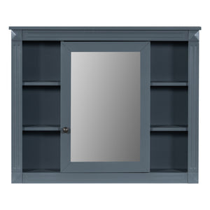 Bathroom Vanity With Top Sink, Mirror Cabinet, 2 Soft Closing Doors & 2 Drawers