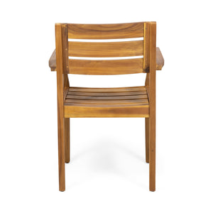 7 Pieces Acacia Wood Outdoor Dining Set