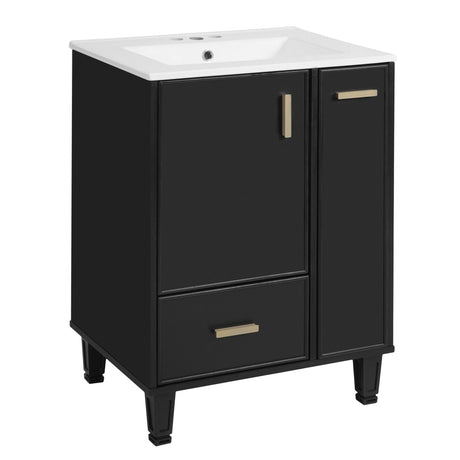 Bathroom Vanity With Sink, Deep Drawer, Door Shelf, 2 Tier Basket - Best Buy Furniture