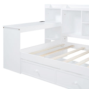Daybed With 3 Drawers USB Ports And Desk
