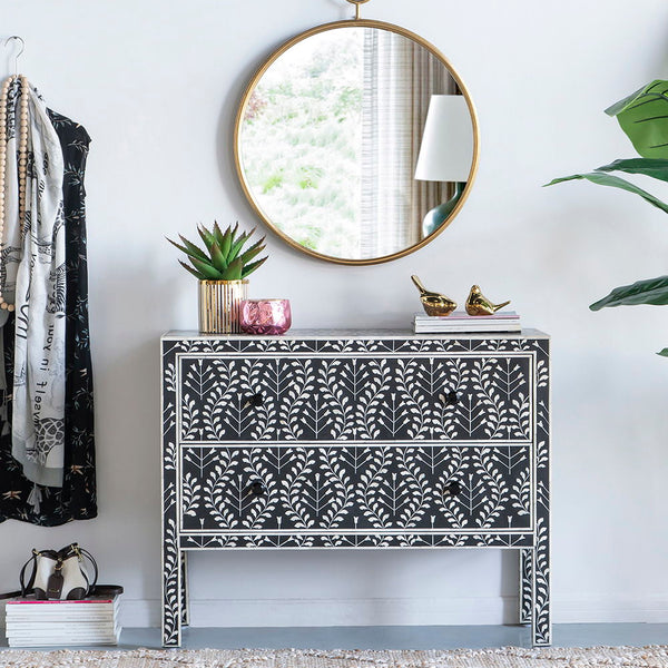 Circle Wall Mirror With Iron Frame, Accent Mirror For Living Room