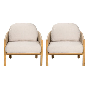 Grotta - Outdoor Wood Club Chair (Set of 2)