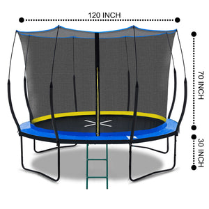 10 Ft Trampoline Inner Safety Net Elastic Ropes Version - Blue
