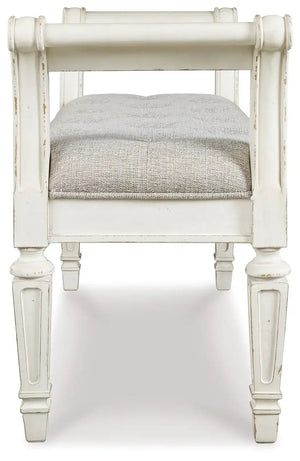 Realyn - Accent Bench - Antique White - Best Buy Furniture