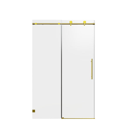 Frameless Single Sliding Soft Close Shower Doors, 5/16" Sgcc Tempered Glass