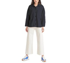 Black Tape Women's Cotton Shacket - Two Pocket Design
