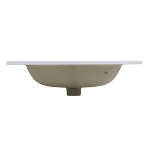 Glossy White Ceramic Integrated Sink