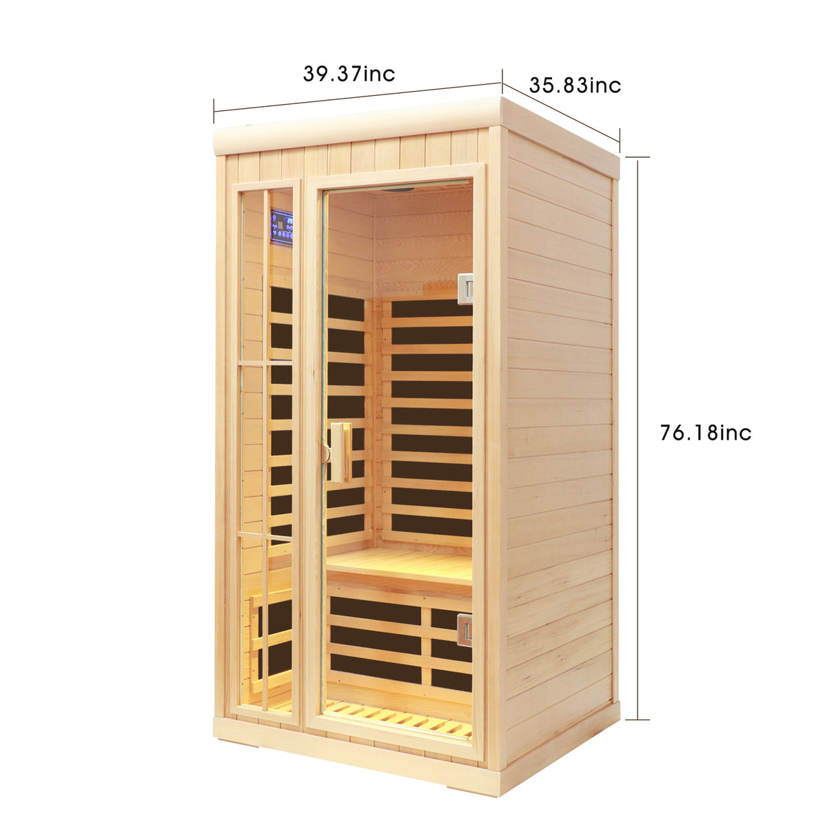 Deluxe One Person Far Infrared Hemlock Sauna Room