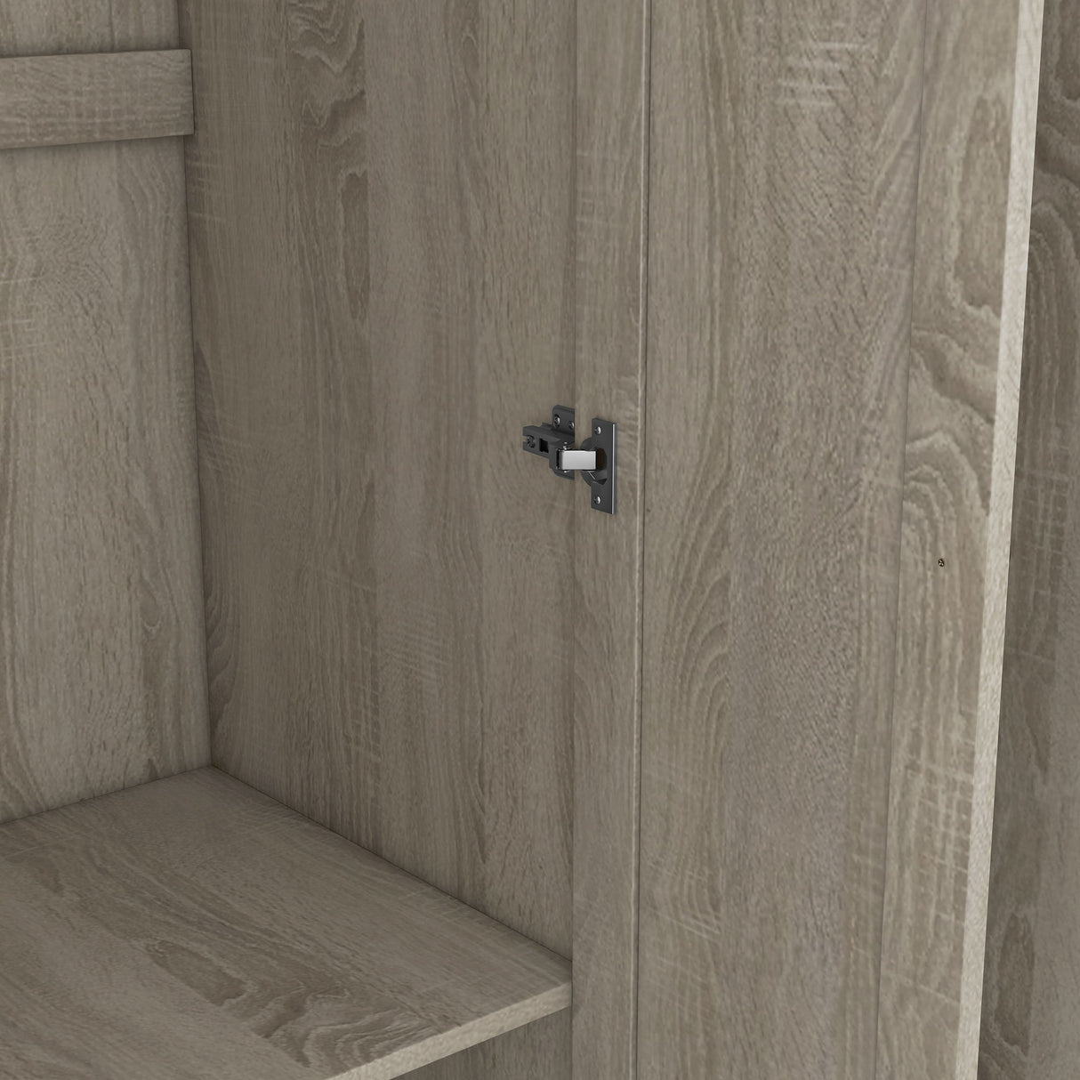 3 Door Shutter Wardrobe With Shelves