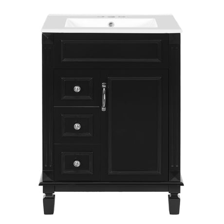 Bathroom Vanity With Sink, Compact Cabinet & 2 Drawers