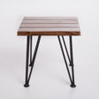 Zenith - Outdoor Industrial Accent Table (Set of 2) - Teak - Best Buy Furniture