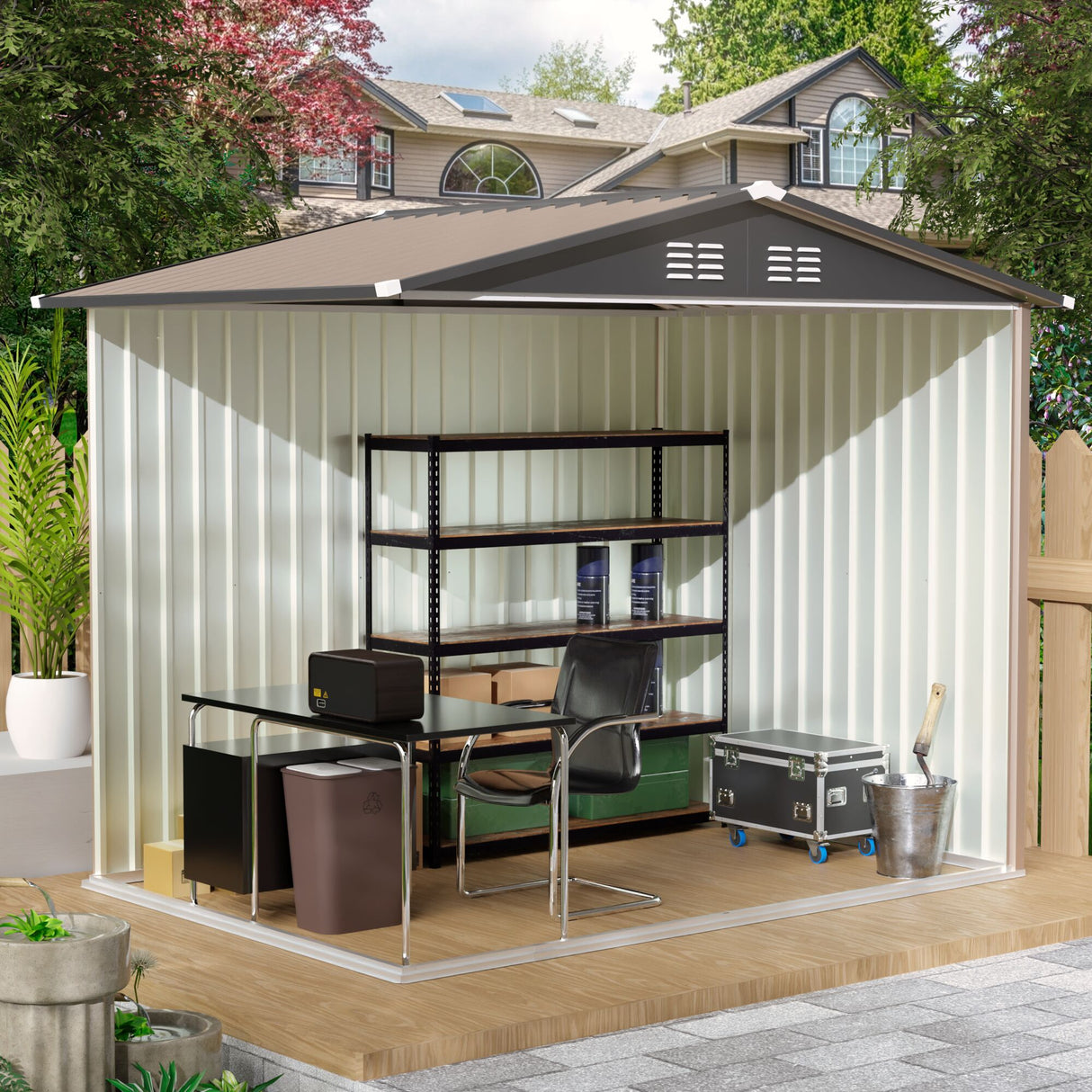 8FT x 6FT Garden Shed with Apex Roof