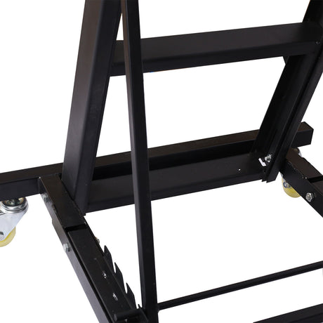 Heavy Duty Foldable Rolling Engine Top Creeper With Padded Deck And Locking Casters - Black