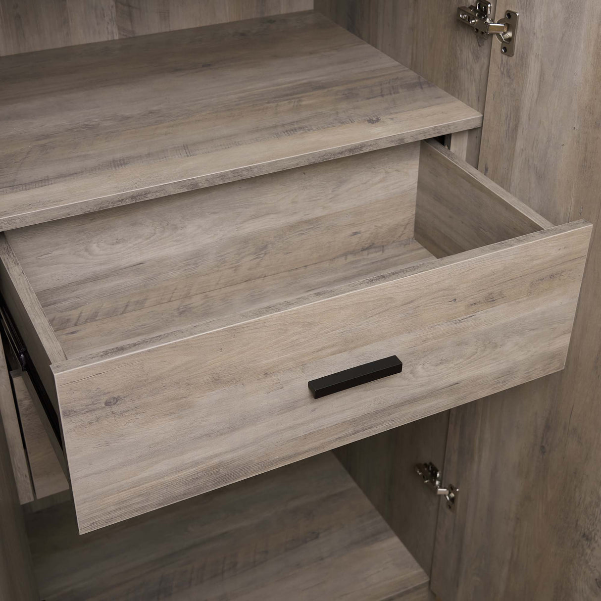 Lee - Free Standing Wardrobe Closet With Drawers And Shelves