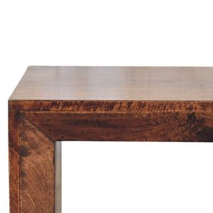 Solid Wood Solis California Side Table, Open Storage