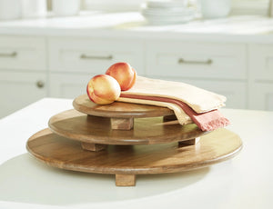 Kaidler - Tray Set (Set of 3) - Brown - Best Buy Furniture