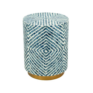 14" Round Accent Stool with Gold Base