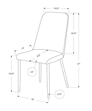 Dining Chair, Side, Upholstered For Dining Room, Contemporary (Set of 2) - Best Buy Furniture