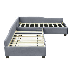 Upholstered Double Daybed With Trundle And Drawer