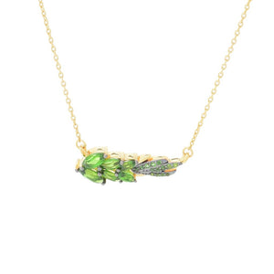 Gem Treasures 1.76ctw Chrome Diopside Floral Cluster Necklace