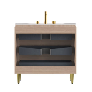 Amara 36'' Bathroom Vanity & Sink, Carrara