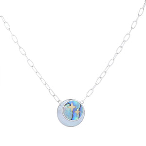 Artisan Silver by Samuel B. Abalone & Mother-of-Pearl Celestial Necklace