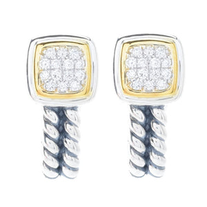 Melodia Diamonds 18K Vermeil 0.19ctw Round Lab Grown Diamond J-Hoop Earrings