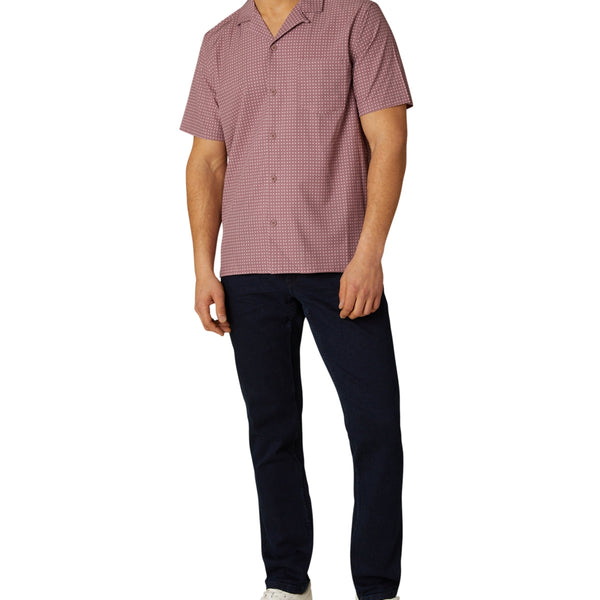 DKNY Men's Hertford Geo Print Camp Shirt