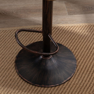 Modern Swivel Bar Stools Adjustable Counter Chairs With Footrest (Set of 2)