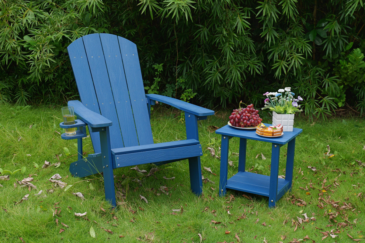 Outdoor Lounge Chair With Cup Holder For Patio Relaxation