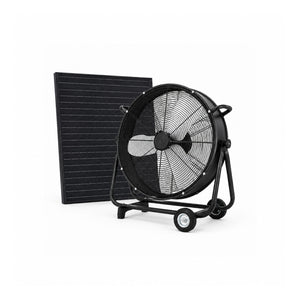 24 Inch Solar Floor-Standing Fan With Adjustable Solar Panel