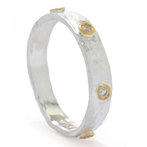 Anatolia by Cevherun 24K Gold Accented 0.12ctw Diamond Studded Ring