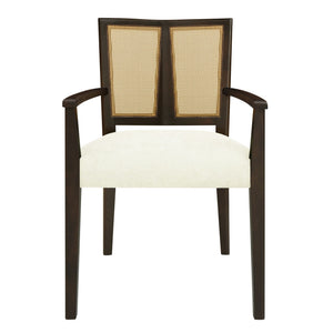 Mid Century Modern Arm Dining Chair Set With Rattan Backrest - Best Buy Furniture