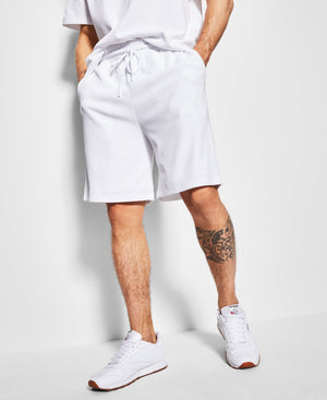 Men's Relaxed Fit Textured Ottoman Stripe Drawstring Shorts