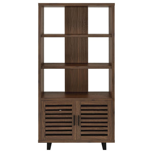 Rodger - 3 Shelf Cabinet Bookcase - Walnut