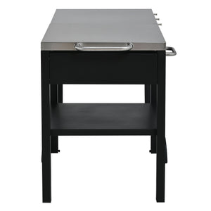Foldable Outdoor Kitchen Cart With Storage For Patio