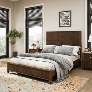 Platform Bed Frame With Tall Headboard