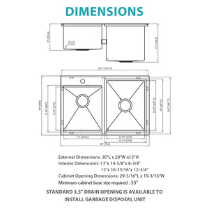 Outdoor Double Bowl Drop In Sink With Workstation - Brushed Nickel