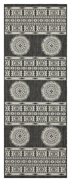 Sunshine - 5'3" X 7'3" Indoor, Outdoor Area Rug Polypropylene - Anthracite