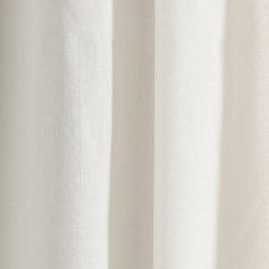 Luxury Modern Flower Linen Like Embroidery Border Window Curtain Panel