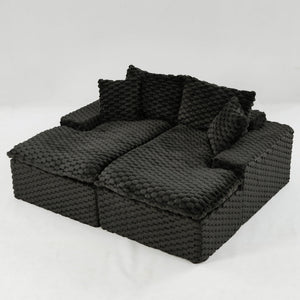 Double Chaise Lounge With Full Compressed Sponge