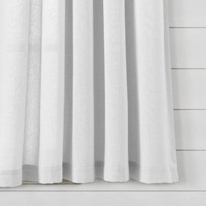 Boho Pom Pom Tassel Faux Linen Window Curtain Panel