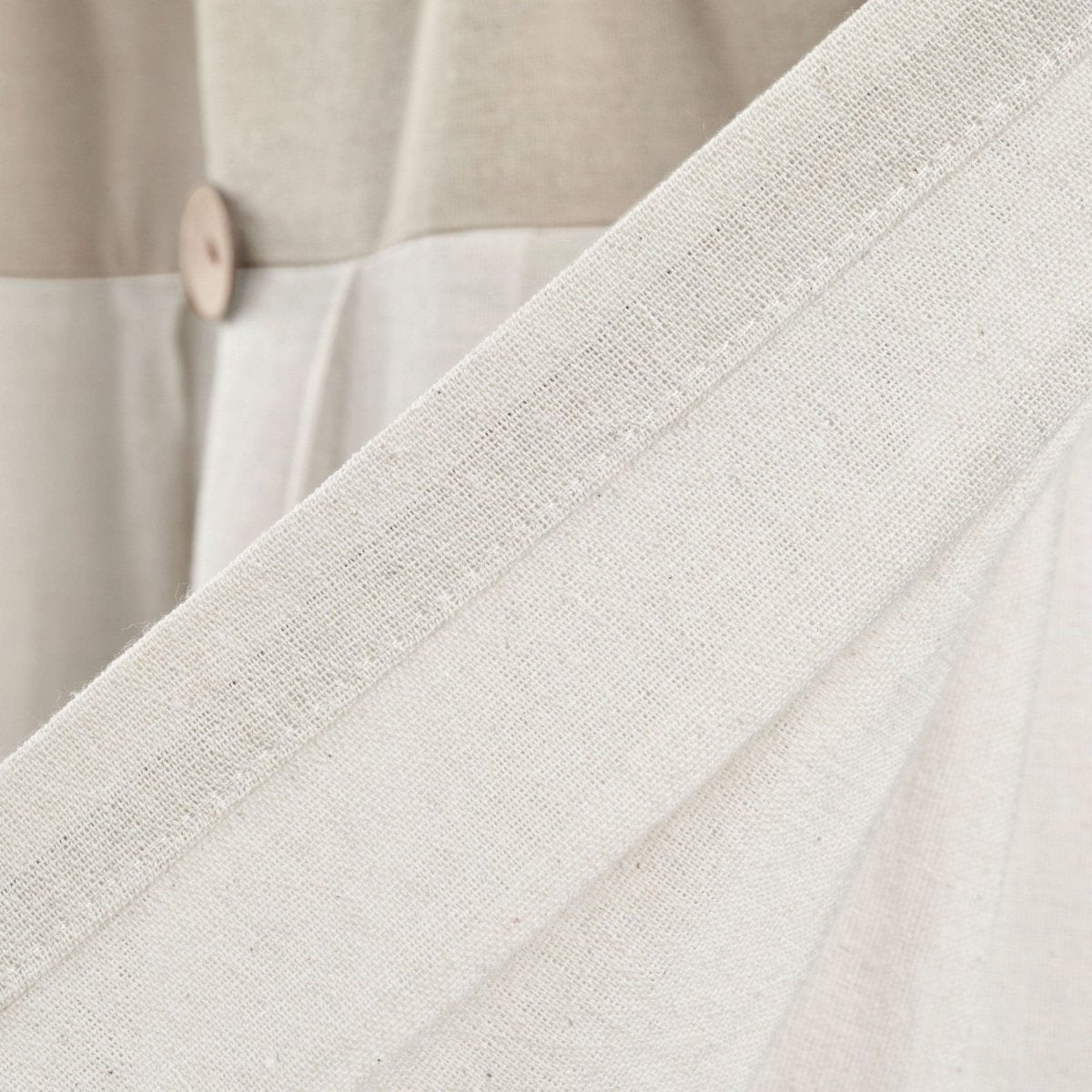Linen Button Valance Window Panel