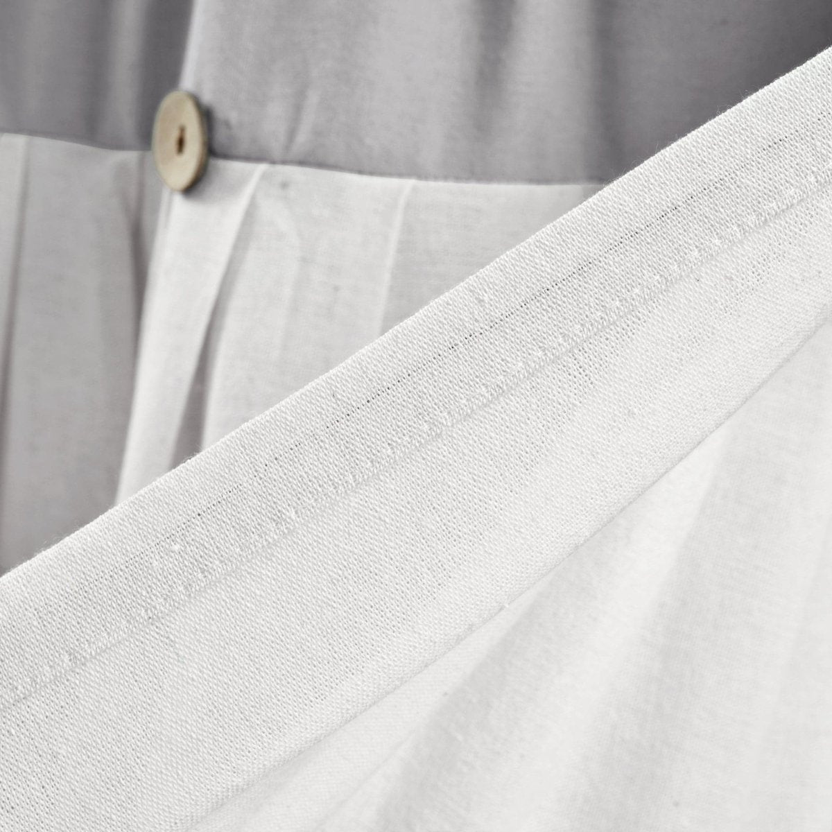 Linen Button Valance Window Panel