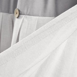 Linen Button Valance Window Panel
