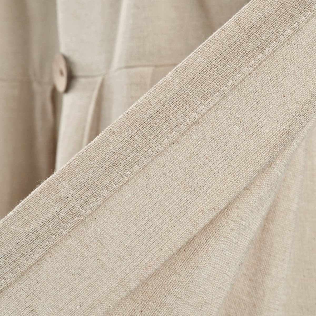 Linen Button Valance Window Panel