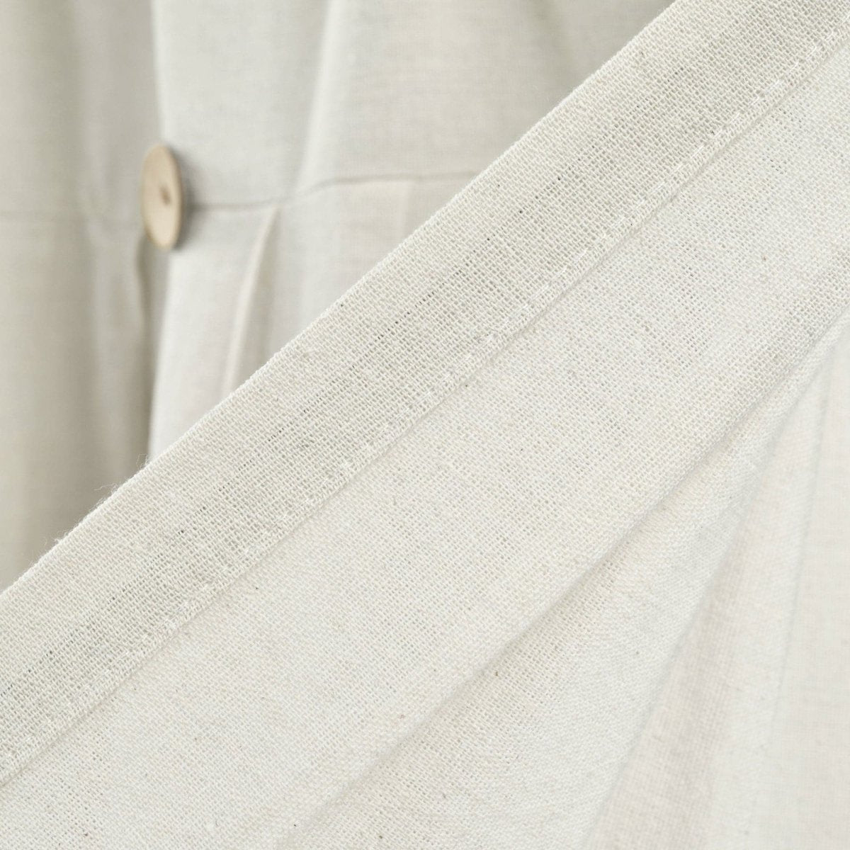 Linen Button Valance Window Panel