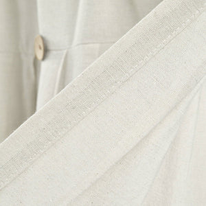 Linen Button Valance Window Panel